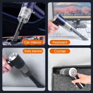 High Suction 2 in 1 Car Vacuum Cleaner Wireless Charging Air Duster Handheld High-power Vacuum Cleaner For Home Office